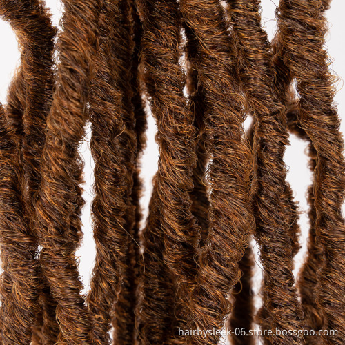 Rebecca 20inches 100g Faux Locs Curl Ombre Synthetic Braiding Hair Curly Hair Extension Crochet Braid Hair Afro Kinky Dreadlocks